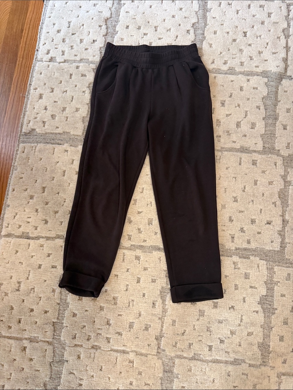 Varley Kids Brown Joggers with Cuffed Ankles Size Small